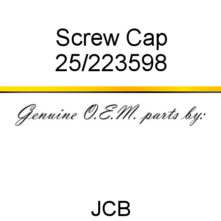 Screw, Cap 25/223598