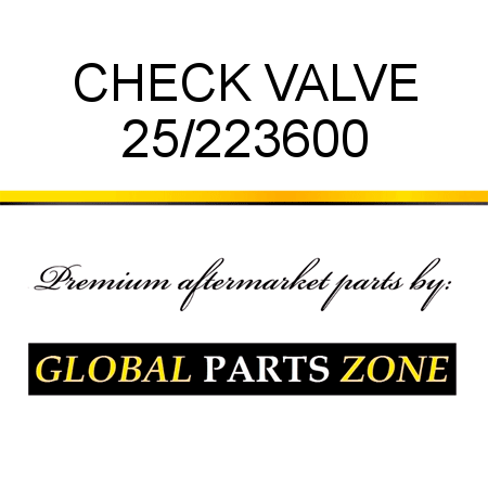 CHECK VALVE 25/223600
