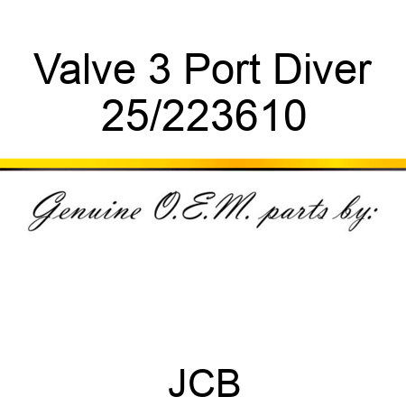 Valve 3 Port Diver 25/223610