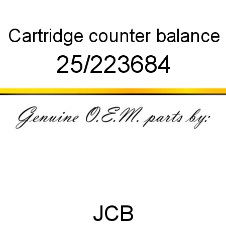Cartridge, counter balance 25/223684