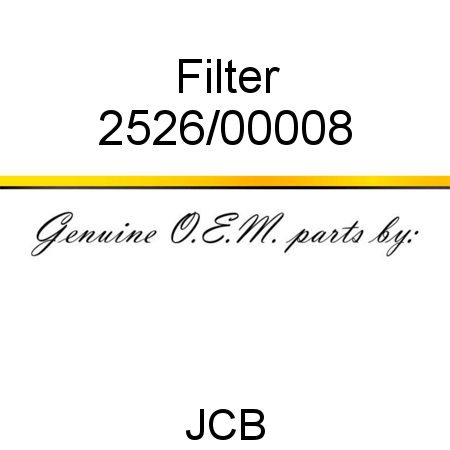 Filter 2526/00008