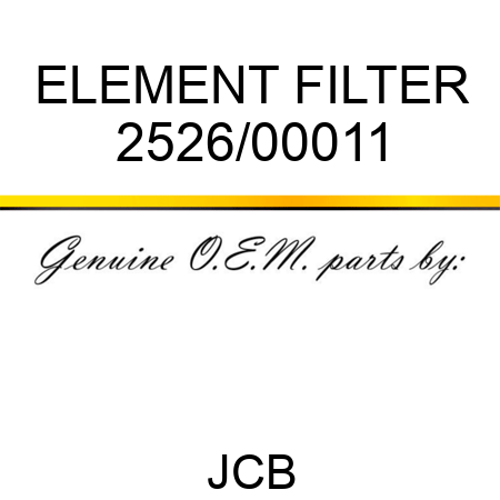 ELEMENT, FILTER 2526/00011