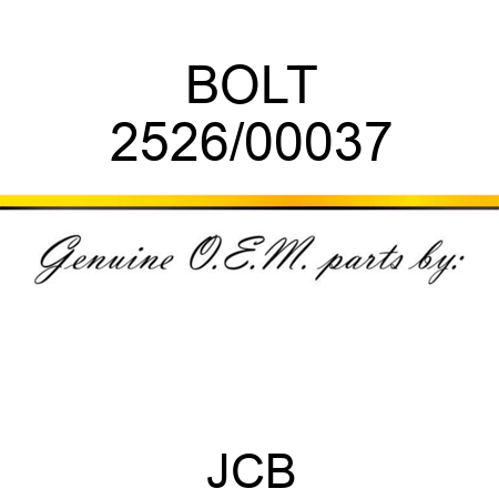 BOLT 2526/00037