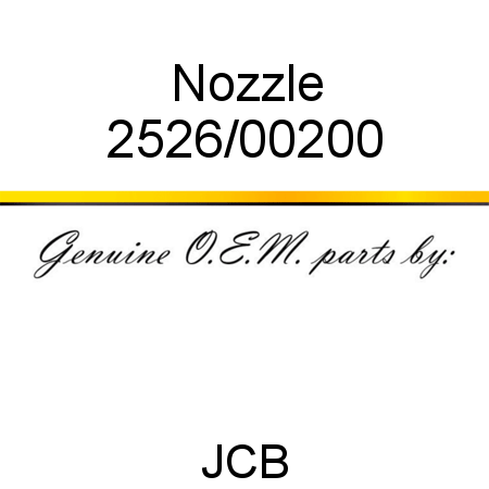 Nozzle 2526/00200