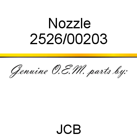 Nozzle 2526/00203
