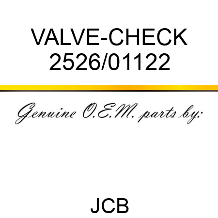 VALVE-CHECK 2526/01122