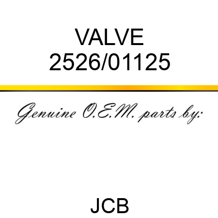 VALVE 2526/01125