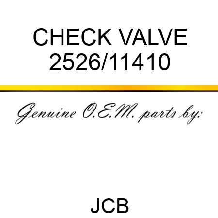 CHECK VALVE 2526/11410