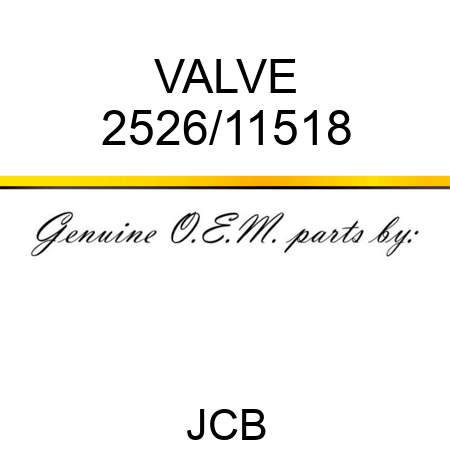 VALVE 2526/11518