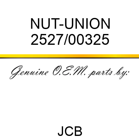NUT-UNION 2527/00325
