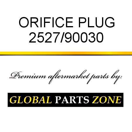 ORIFICE PLUG 2527/90030