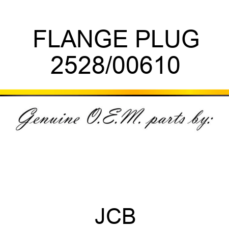 FLANGE PLUG 2528/00610