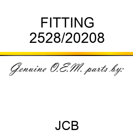 FITTING 2528/20208