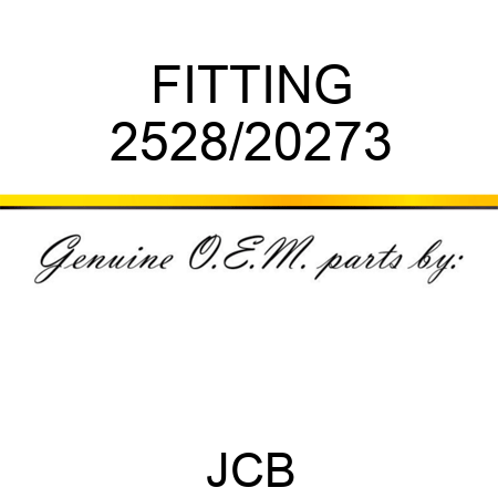 FITTING 2528/20273