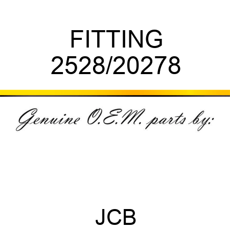 FITTING 2528/20278