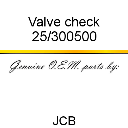 Valve, check 25/300500