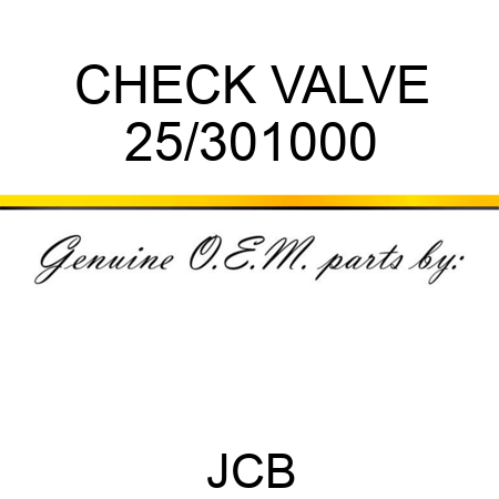 CHECK VALVE 25/301000