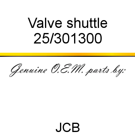 Valve, shuttle 25/301300