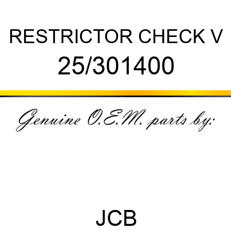 RESTRICTOR CHECK V 25/301400