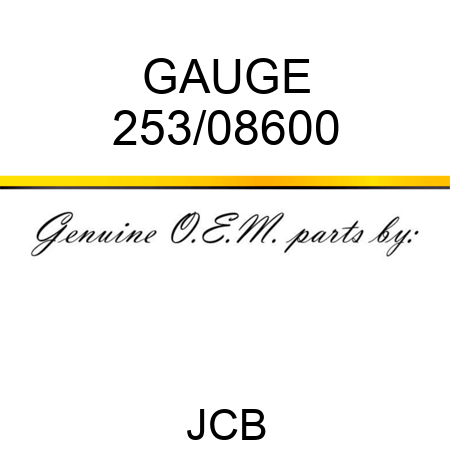 GAUGE 253/08600
