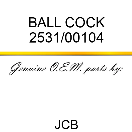 BALL COCK 2531/00104
