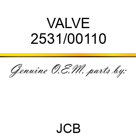 VALVE 2531/00110