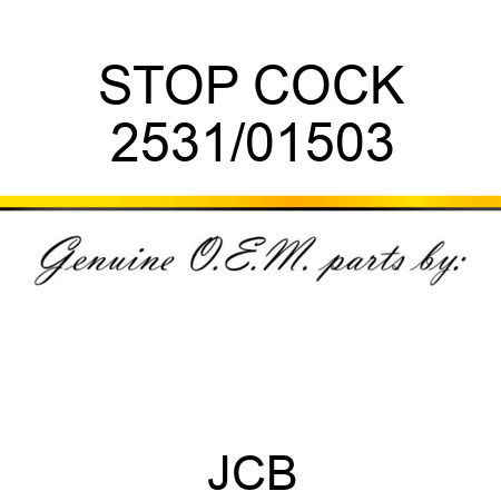 STOP COCK 2531/01503