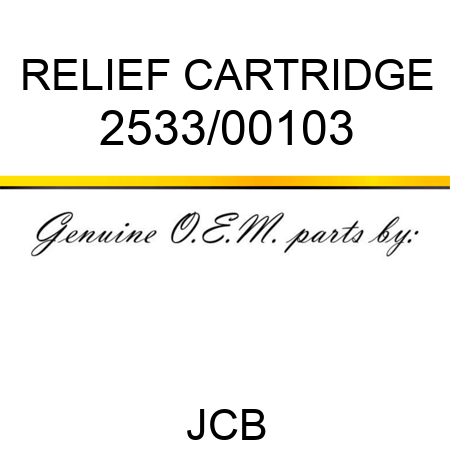 RELIEF CARTRIDGE 2533/00103