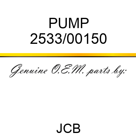 PUMP 2533/00150