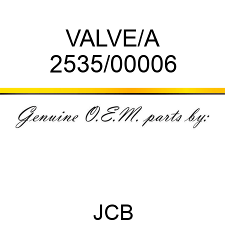 VALVE/A 2535/00006