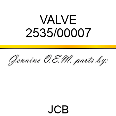 VALVE 2535/00007
