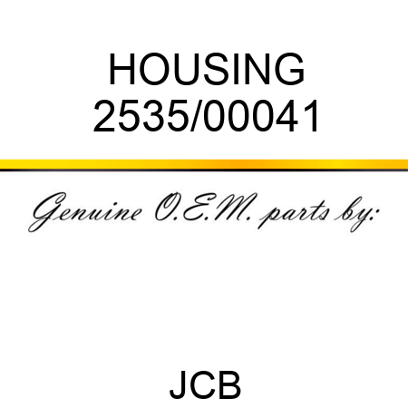 HOUSING 2535/00041