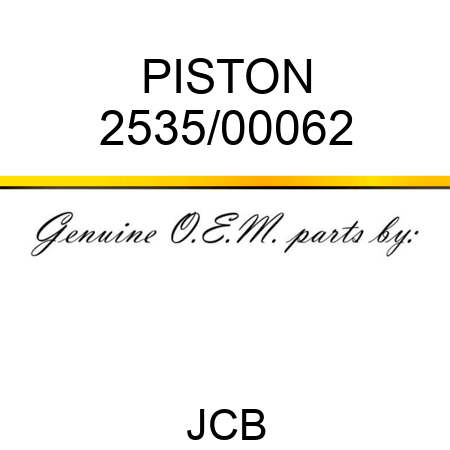 PISTON 2535/00062