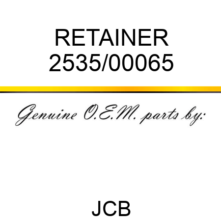 RETAINER 2535/00065