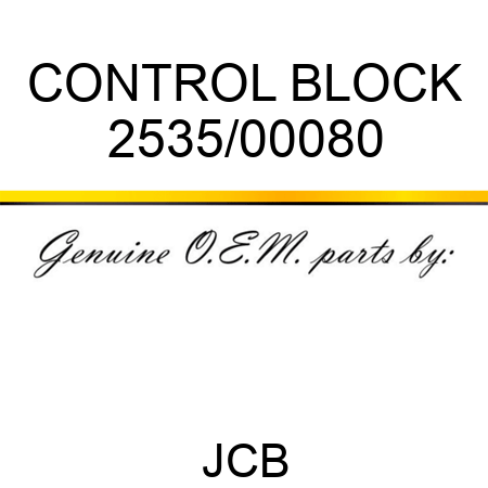 CONTROL BLOCK 2535/00080