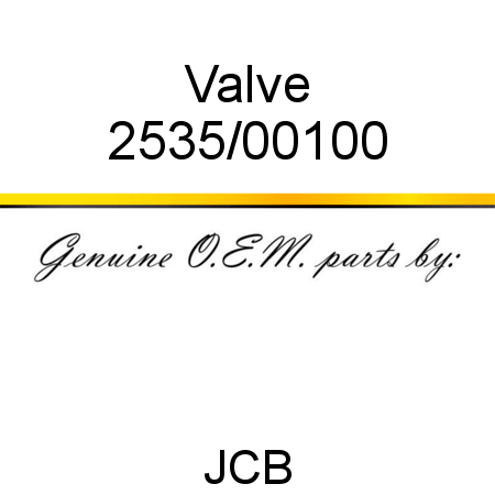 Valve 2535/00100