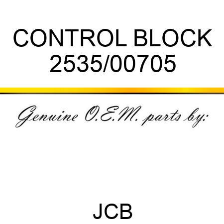 CONTROL BLOCK 2535/00705