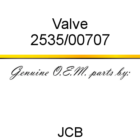 Valve 2535/00707