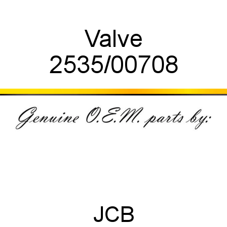 Valve 2535/00708