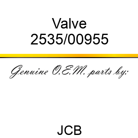 Valve 2535/00955
