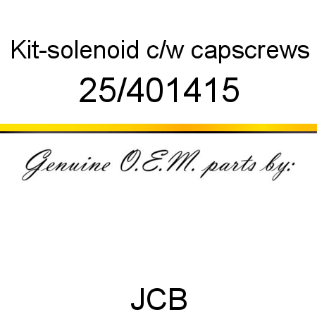 Kit-solenoid, c/w capscrews 25/401415