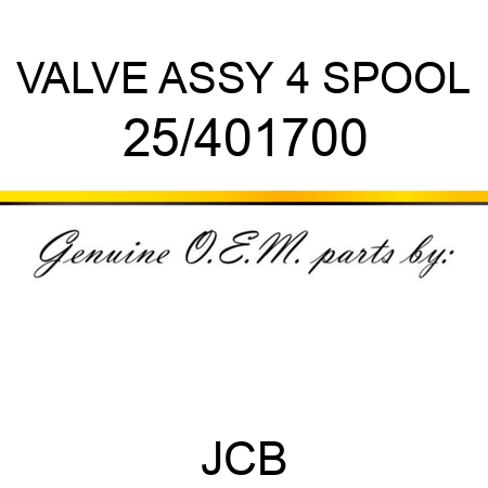 VALVE ASSY 4 SPOOL 25/401700