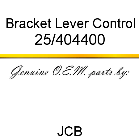 Bracket, Lever Control 25/404400
