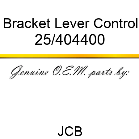 Bracket, Lever Control 25/404400