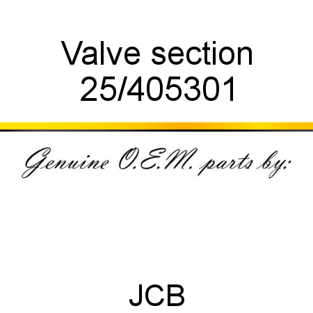 Valve, section 25/405301