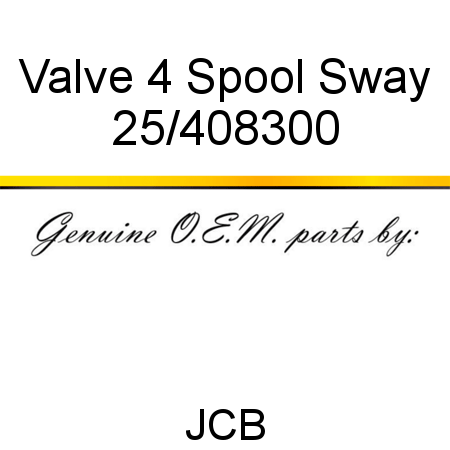 Valve, 4 Spool Sway 25/408300