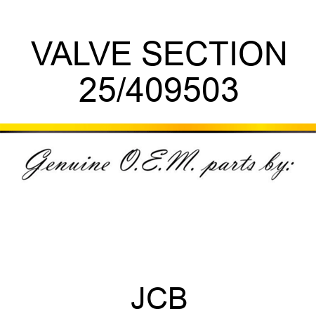 VALVE SECTION 25/409503