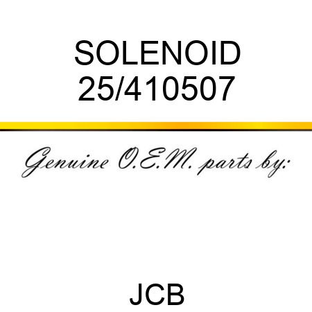 SOLENOID 25/410507