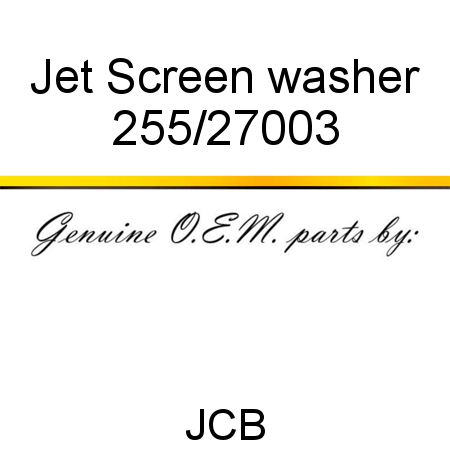 Jet, Screen washer 255/27003
