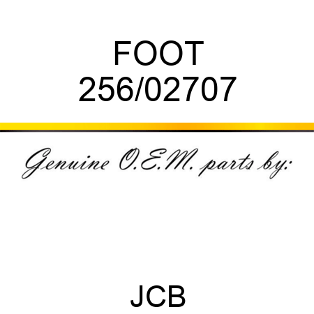 FOOT 256/02707